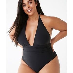 Green halter swimsuit